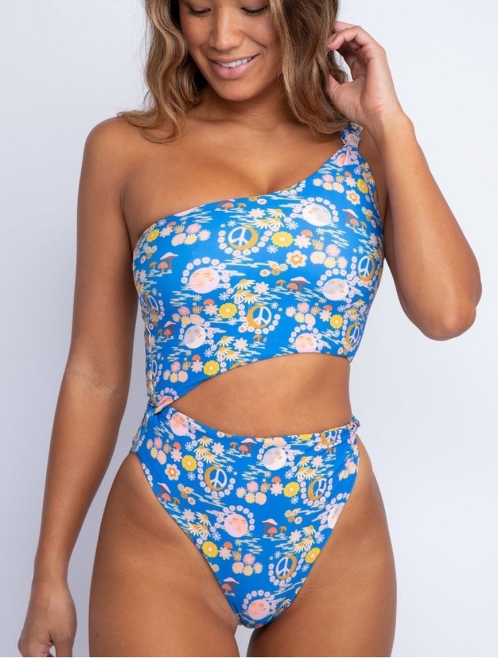 Skatie Humboldt Nicole Boho Hippie One Piece Swimsuit Size Medium